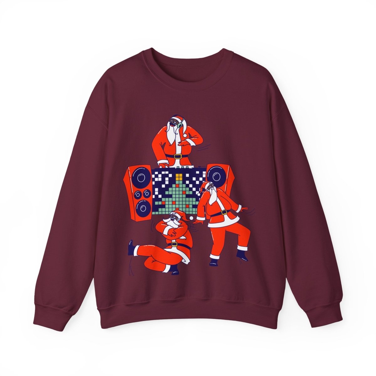 Santa Dance Party Sweatshirt - Afrocentric Art by The Trini Gee