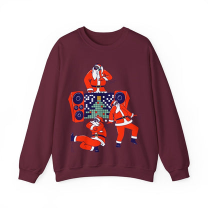 Santa Dance Party Sweatshirt - Afrocentric Art by The Trini Gee