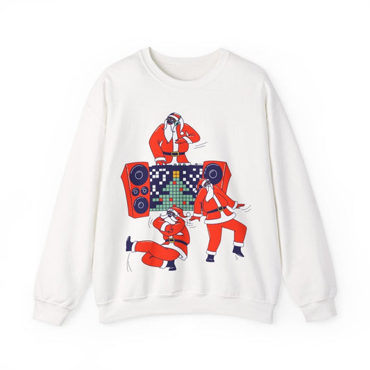 Santa Dance Party Sweatshirt - Afrocentric Art by The Trini Gee