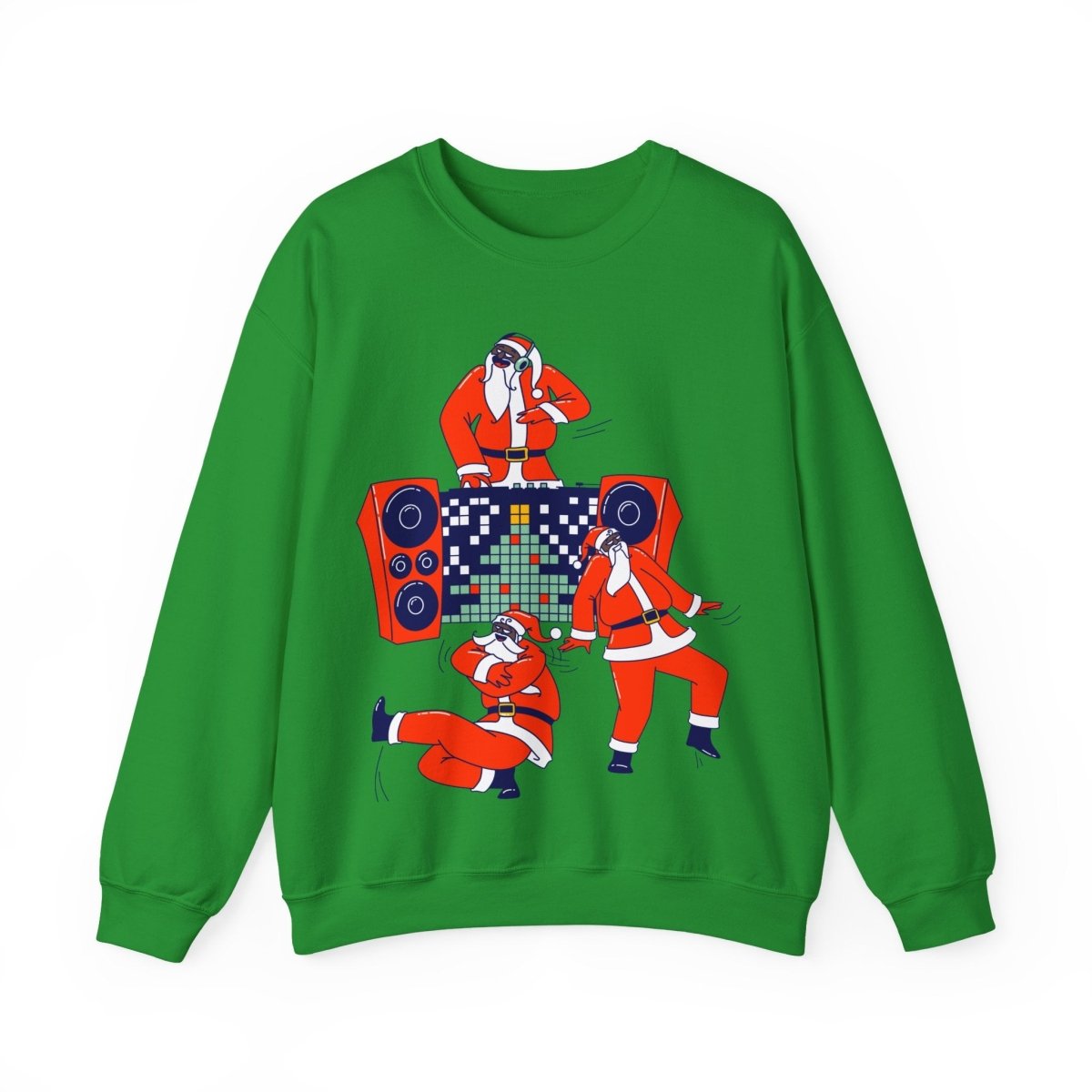 Santa Dance Party Sweatshirt - Afrocentric Art by The Trini Gee
