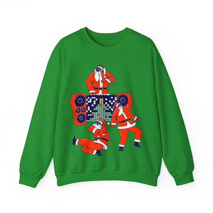 Santa Dance Party Sweatshirt - Afrocentric Art by The Trini Gee