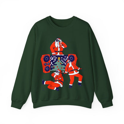 Santa Dance Party Sweatshirt - Afrocentric Art by The Trini Gee