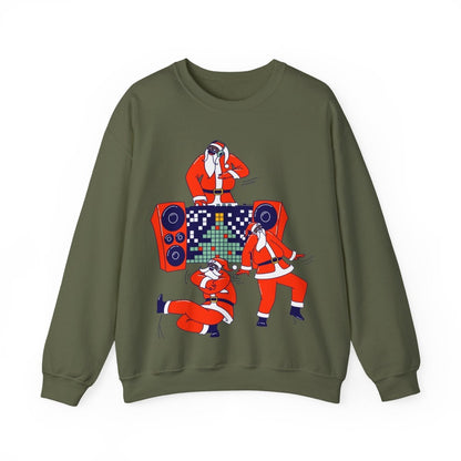 Santa Dance Party Sweatshirt - Afrocentric Art by The Trini Gee