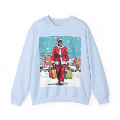 Santa Errands Sweatshirt - Afrocentric Art by The Trini Gee