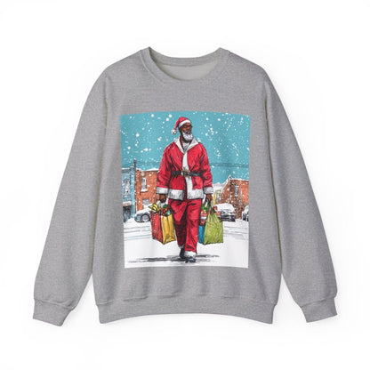 Santa Errands Sweatshirt - Afrocentric Art by The Trini Gee