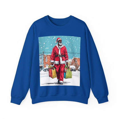 Santa Errands Sweatshirt - Afrocentric Art by The Trini Gee