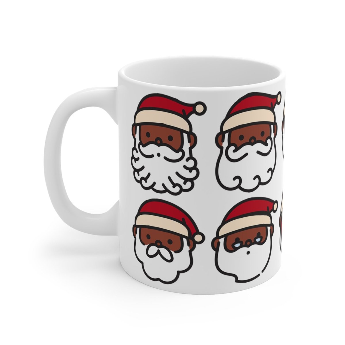 Santa Faces Mug - Afrocentric Art by The Trini Gee