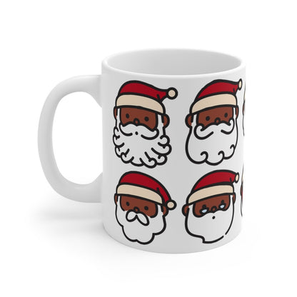 Santa Faces Mug - Afrocentric Art by The Trini Gee