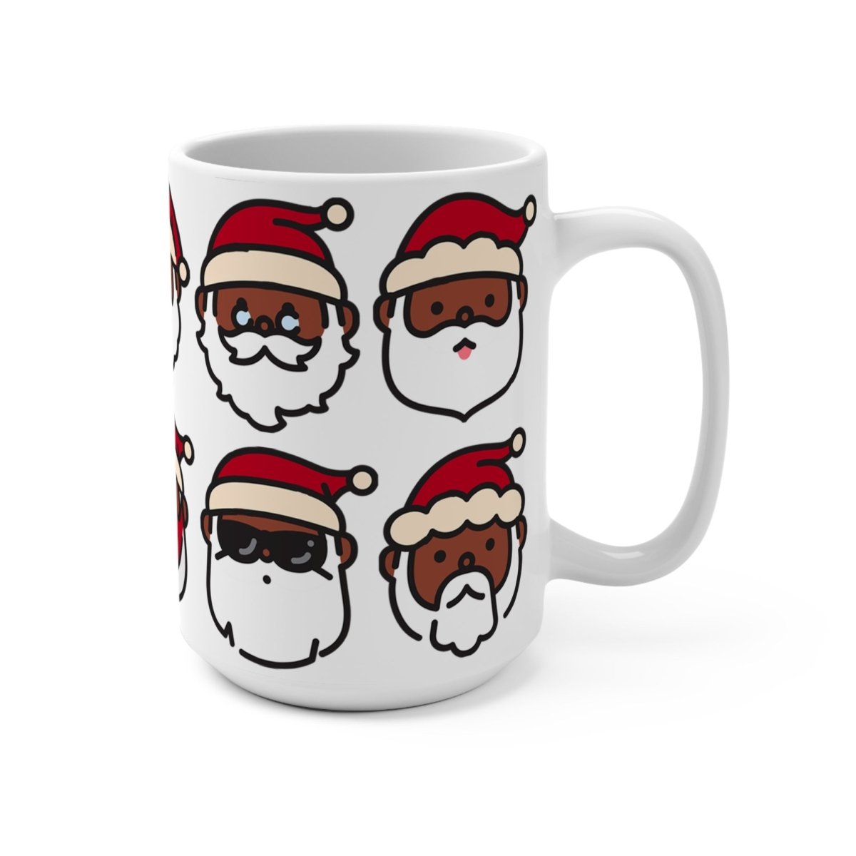 Santa Faces Mug - Afrocentric Art by The Trini Gee