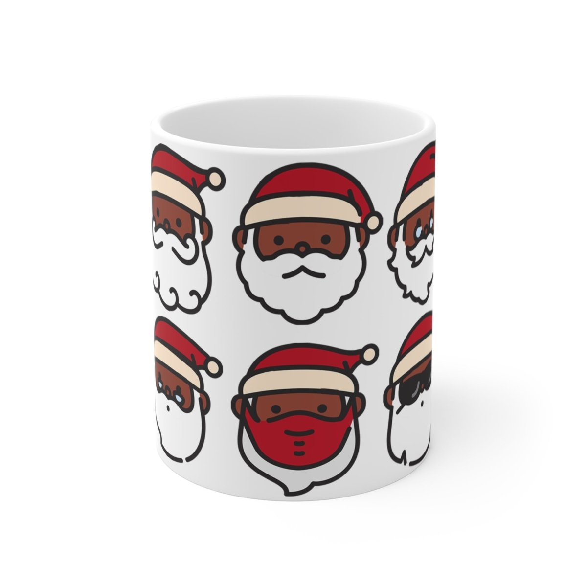 Santa Faces Mug - Afrocentric Art by The Trini Gee