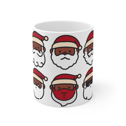 Santa Faces Mug - Afrocentric Art by The Trini Gee