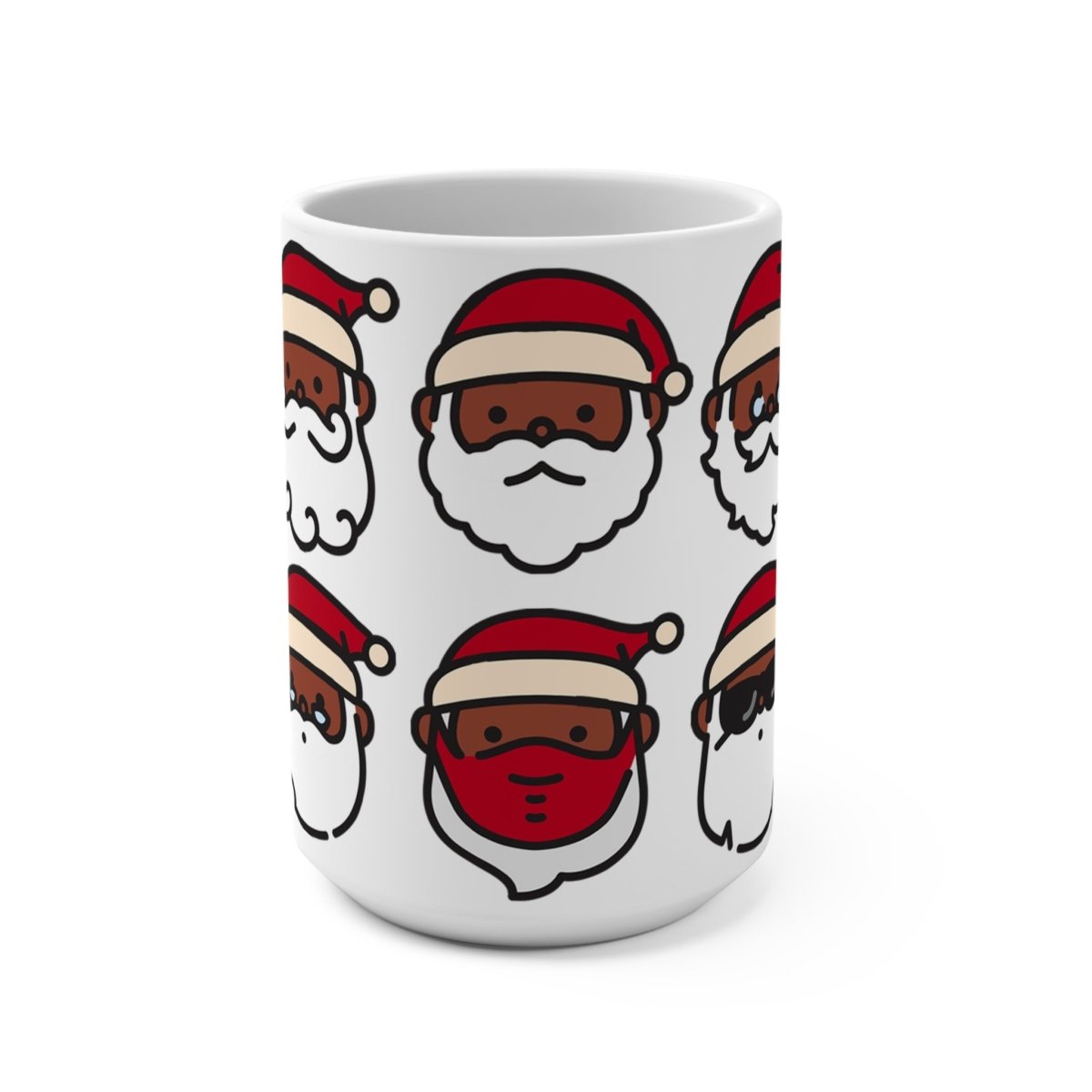Santa Faces Mug - Afrocentric Art by The Trini Gee
