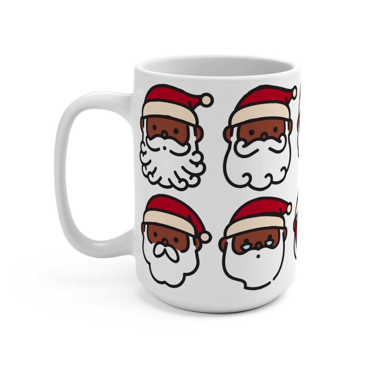 Santa Faces Mug - Afrocentric Art by The Trini Gee