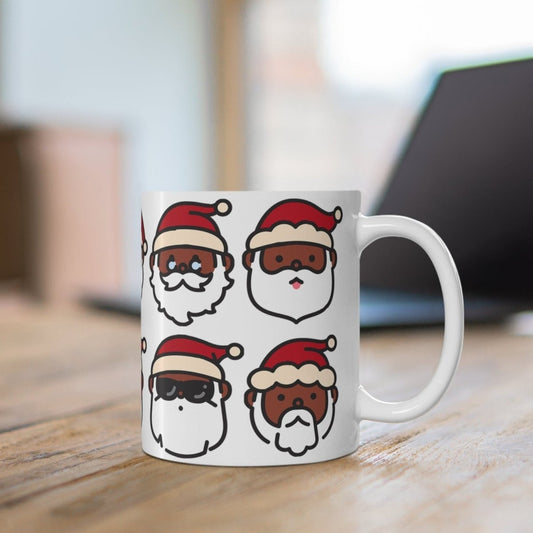 Santa Faces Mug - Afrocentric Art by The Trini Gee