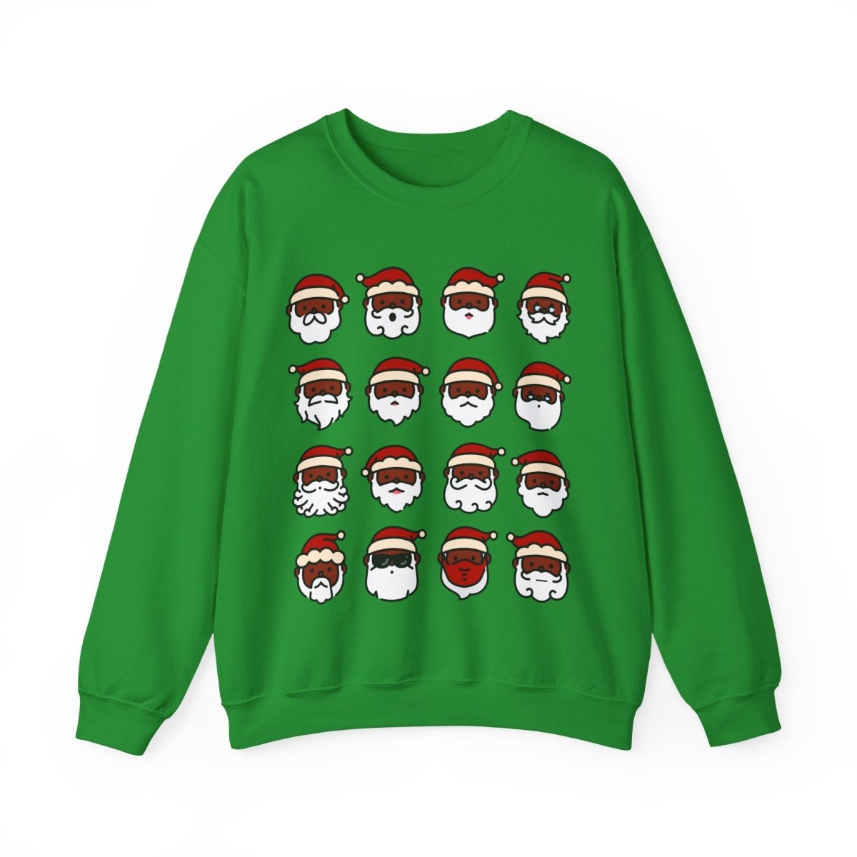Santa Faces Sweatshirt - Afrocentric Art by The Trini Gee