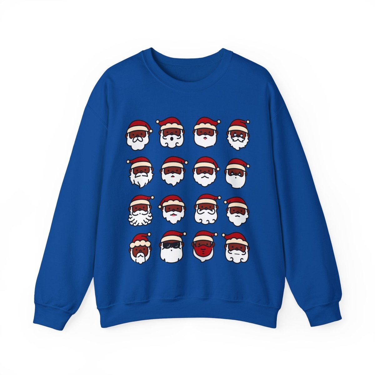 Santa Faces Sweatshirt - Afrocentric Art by The Trini Gee