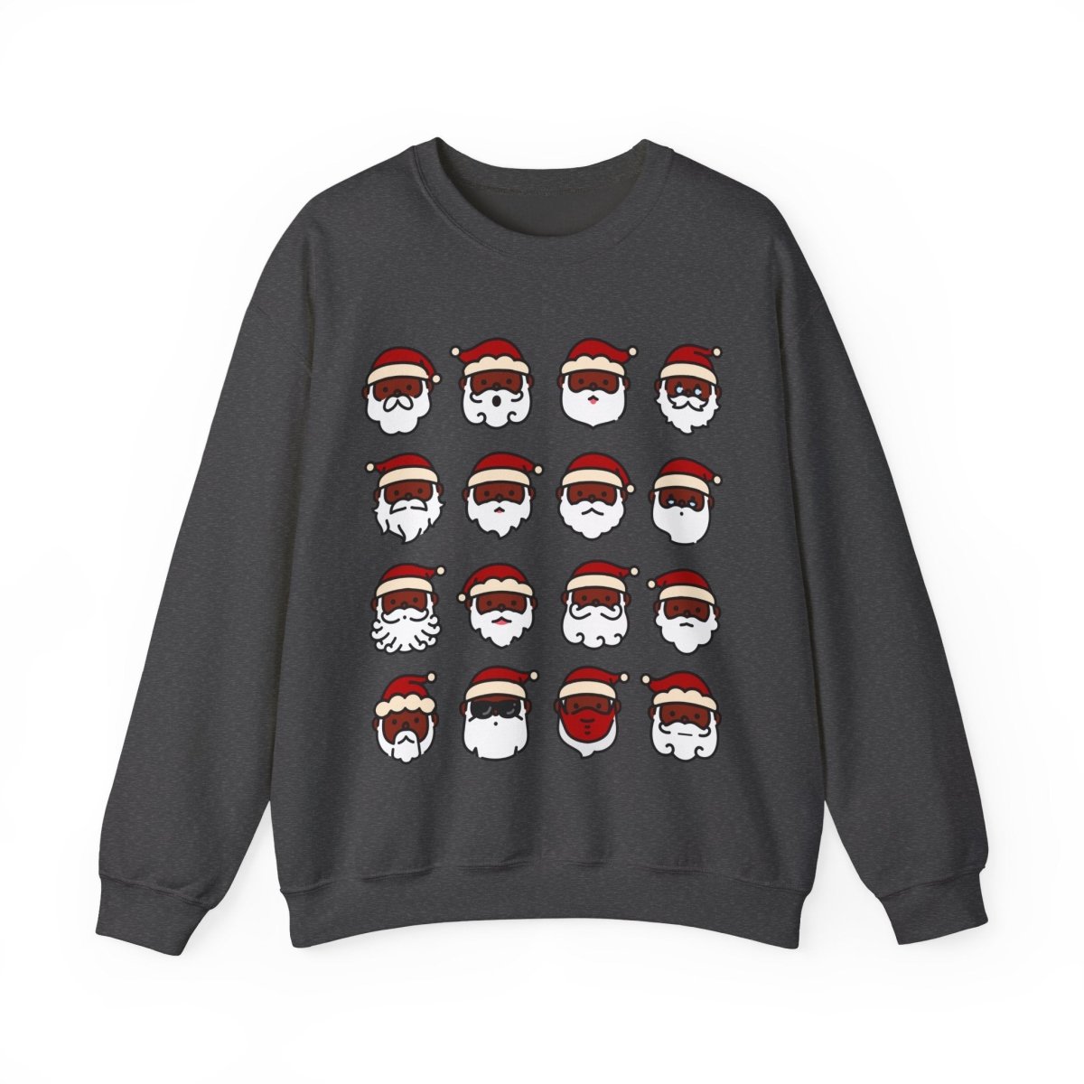 Santa Faces Sweatshirt - Afrocentric Art by The Trini Gee