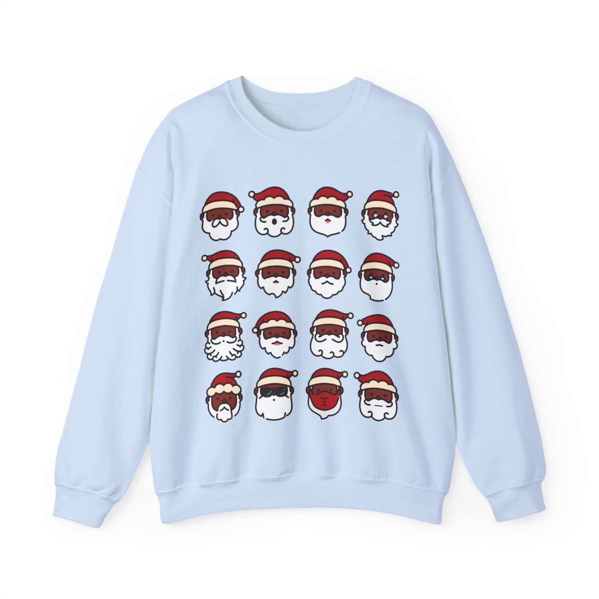 Santa Faces Sweatshirt - Afrocentric Art by The Trini Gee