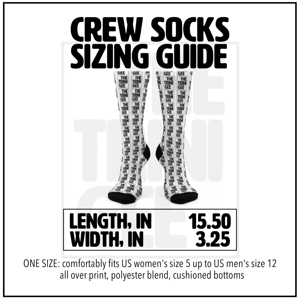 Santa Family Crew Socks - Afrocentric Art by The Trini Gee