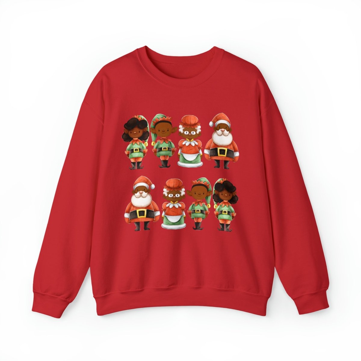 Santa Family Sweatshirt - Afrocentric Art by The Trini Gee