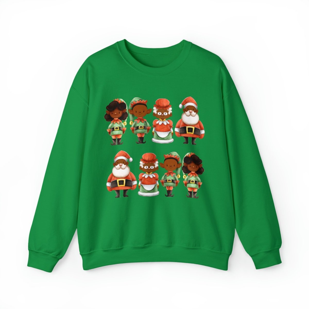 Santa Family Sweatshirt - Afrocentric Art by The Trini Gee