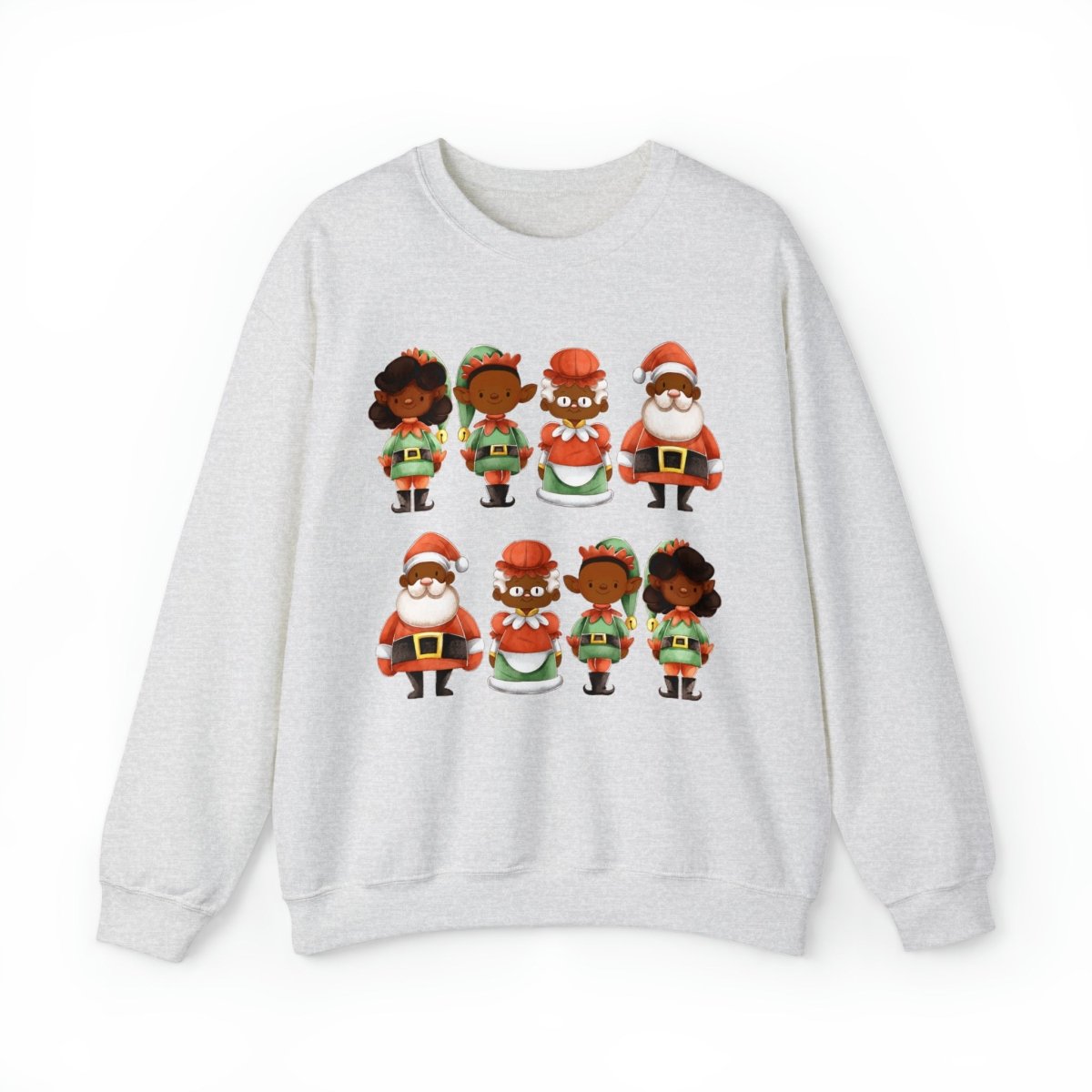 Santa Family Sweatshirt - Afrocentric Art by The Trini Gee
