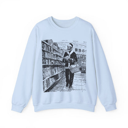 Santa Grocery Run Sweatshirt - Afrocentric Art by The Trini Gee