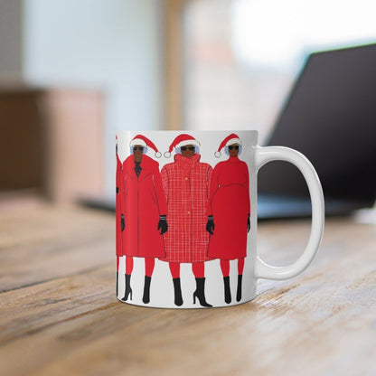 Santa Ladies Holiday Mug - Afrocentric Art by The Trini Gee