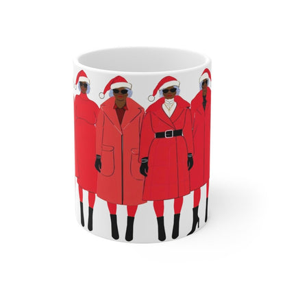 Santa Ladies Holiday Mug - Afrocentric Art by The Trini Gee