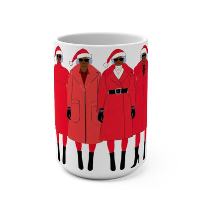 Santa Ladies Holiday Mug - Afrocentric Art by The Trini Gee