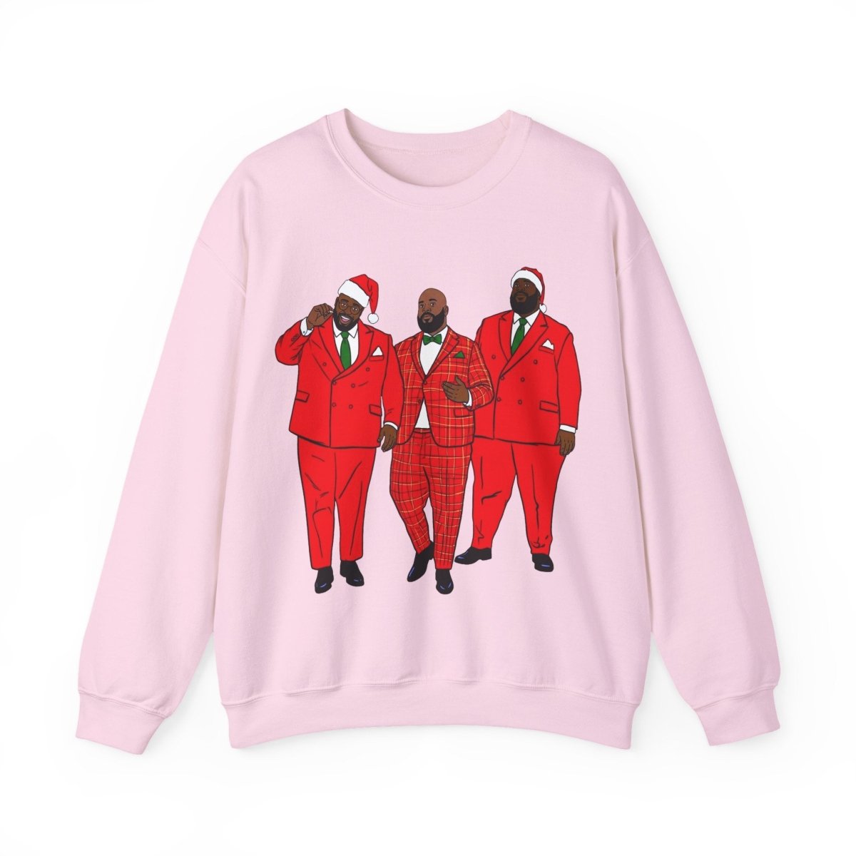 Santa Men Trio Sweatshirt - Afrocentric Art by The Trini Gee