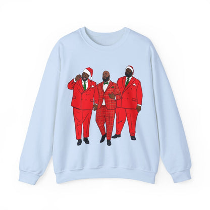 Santa Men Trio Sweatshirt - Afrocentric Art by The Trini Gee