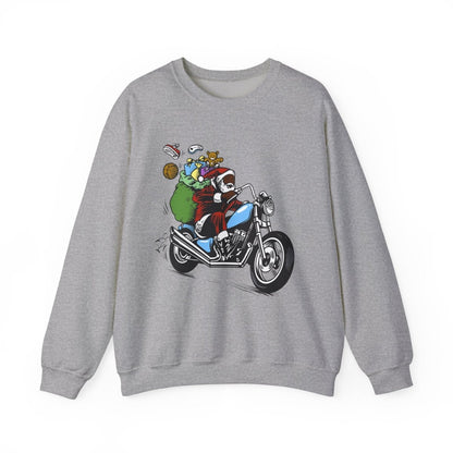 Santa on Motorcycle Sweatshirt - The Trini Gee