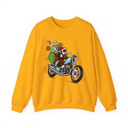 Santa on Motorcycle Sweatshirt - The Trini Gee