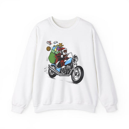Santa on Motorcycle Sweatshirt - The Trini Gee