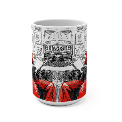 Santa Reading Mug - Afrocentric Art by The Trini Gee