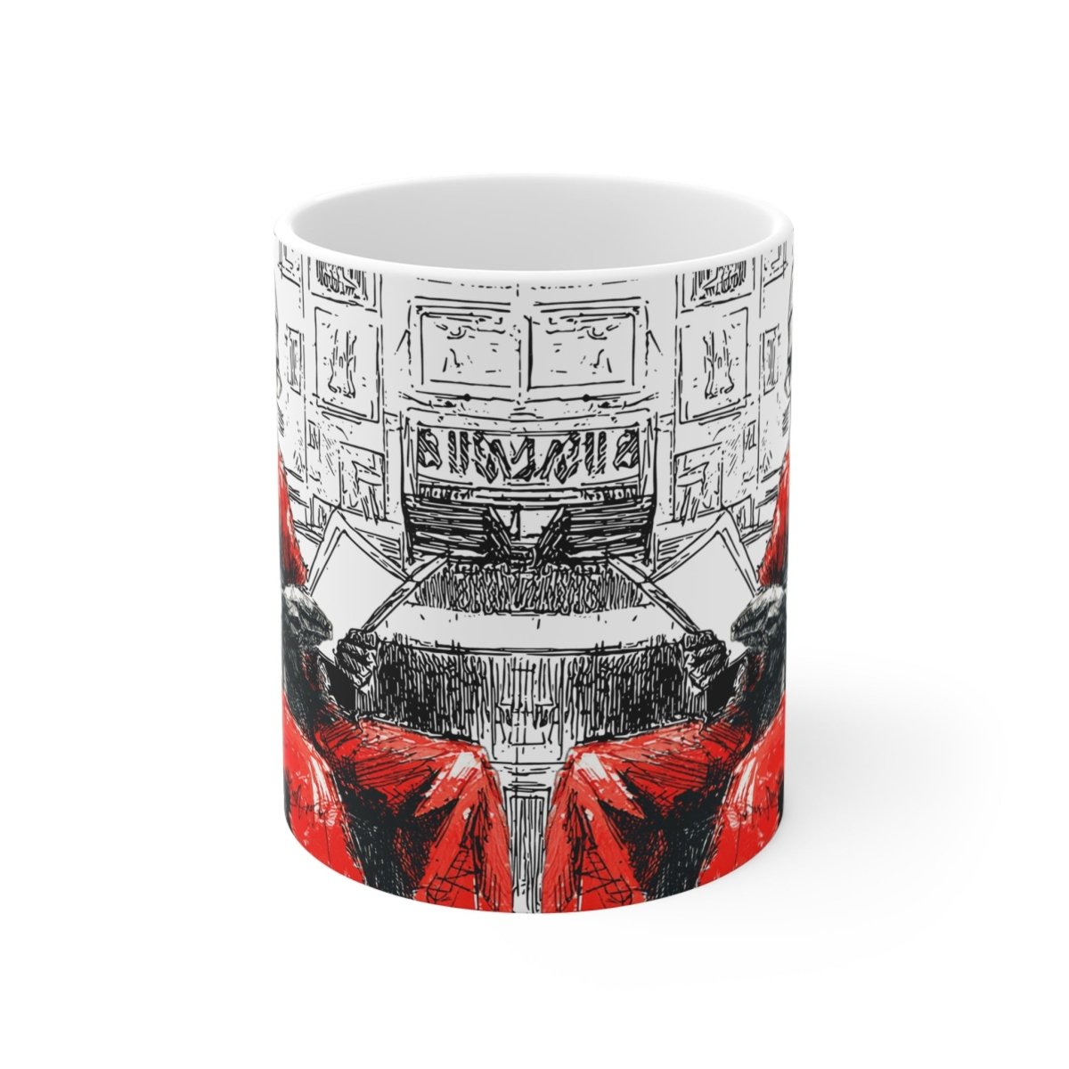 Santa Reading Mug - Afrocentric Art by The Trini Gee