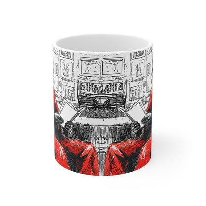 Santa Reading Mug - Afrocentric Art by The Trini Gee