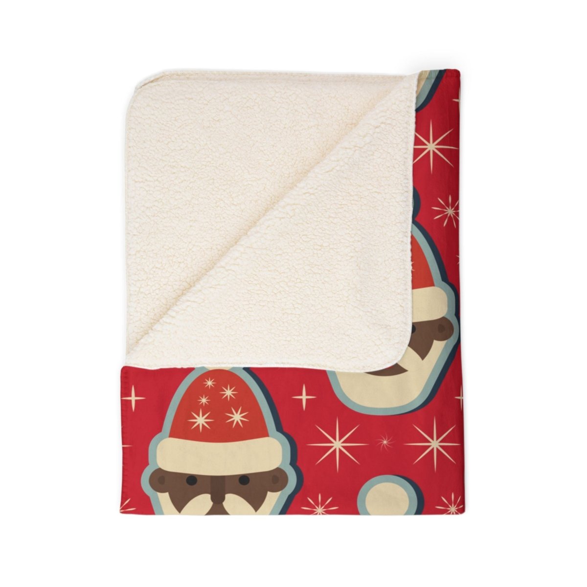 Santa Sherpa Fleece Blanket - The Trini Gee