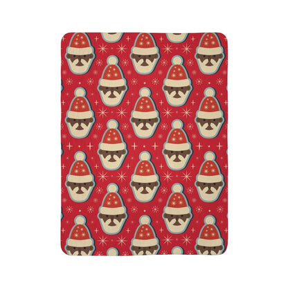 Santa Sherpa Fleece Blanket - The Trini Gee