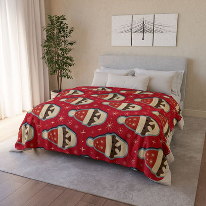Santa Sherpa Fleece Blanket - The Trini Gee
