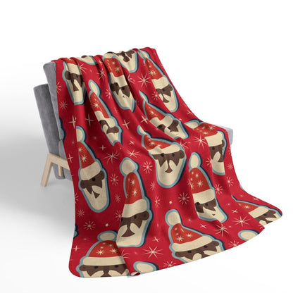 Santa Sherpa Fleece Blanket - The Trini Gee