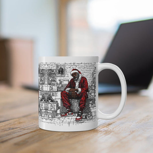 Santa Sneakerhead Mug - Afrocentric Art by The Trini Gee