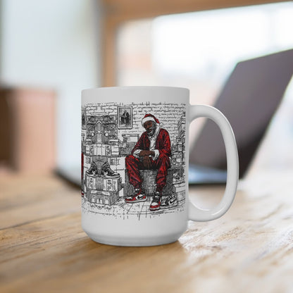 Santa Sneakerhead Mug - Afrocentric Art by The Trini Gee