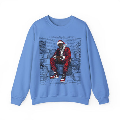 Santa Sneakerhead Sweatshirt - Afrocentric Art by The Trini Gee