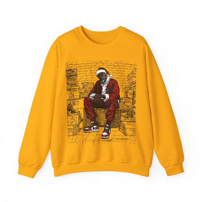 Santa Sneakerhead Sweatshirt - Afrocentric Art by The Trini Gee