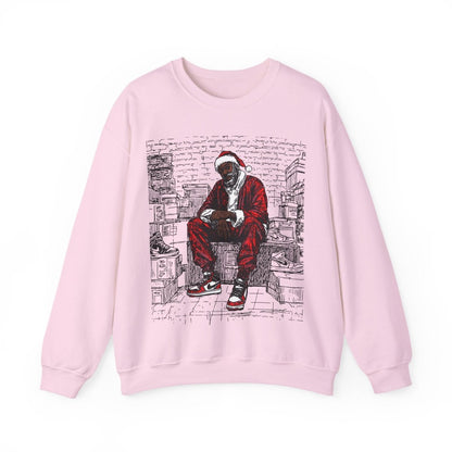 Santa Sneakerhead Sweatshirt - Afrocentric Art by The Trini Gee
