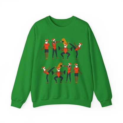 Santa Workout Sweatshirt - Afrocentric Art by The Trini Gee
