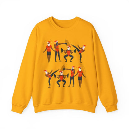 Santa Workout Sweatshirt - Afrocentric Art by The Trini Gee