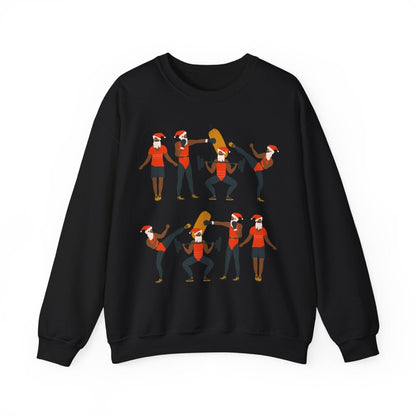 Santa Workout Sweatshirt - Afrocentric Art by The Trini Gee